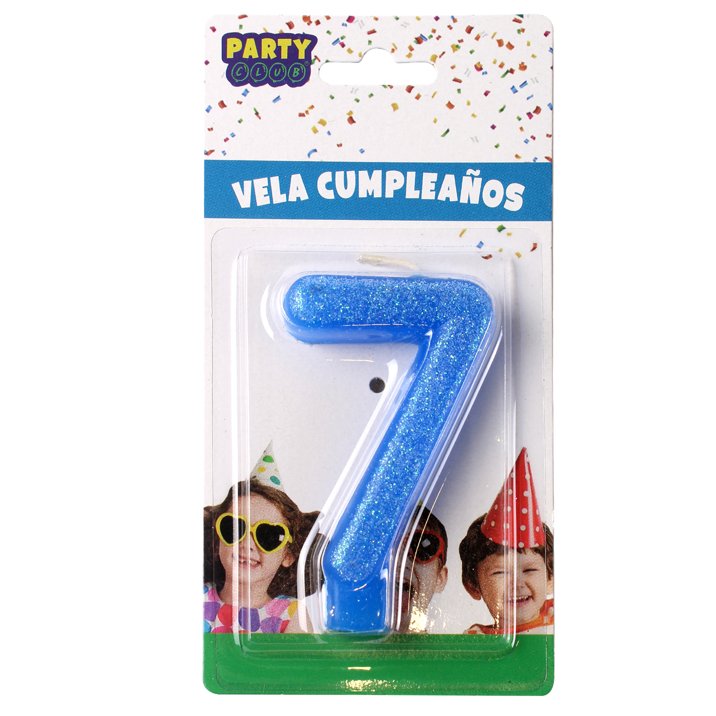 VELA N° 7 AZUL "PARTY CLUB"
